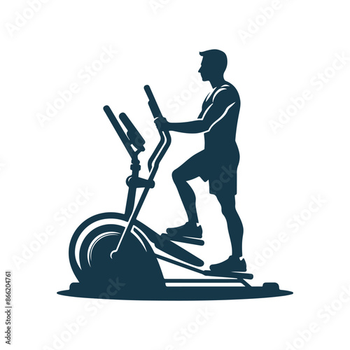 vector Gym and fitness silhouette design illustration template