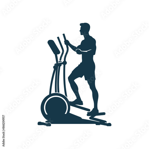vector Gym and fitness silhouette design illustration template