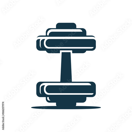 Vector dumbbell isolated on white background