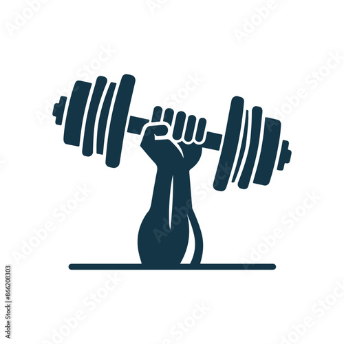 Vector dumbbell isolated on white background