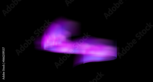 Northern lights. Dynamic purple-pink stripe.