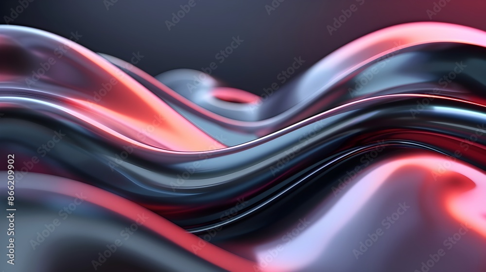 Captivating 3D Metallic Leg Animation with Vibrant Flowing Shapes and Textures Captivating 3D Metallic Leg Animation with Vibrant Flowing Shapes and Textures