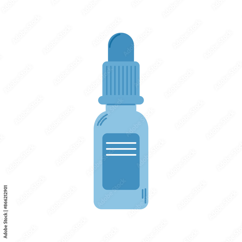 Nasal dropper bottle with medicine. Nose remedy. Dropper with serum. Nasal dropper bottle with medicine. Nose remedy. Dropper with serum.