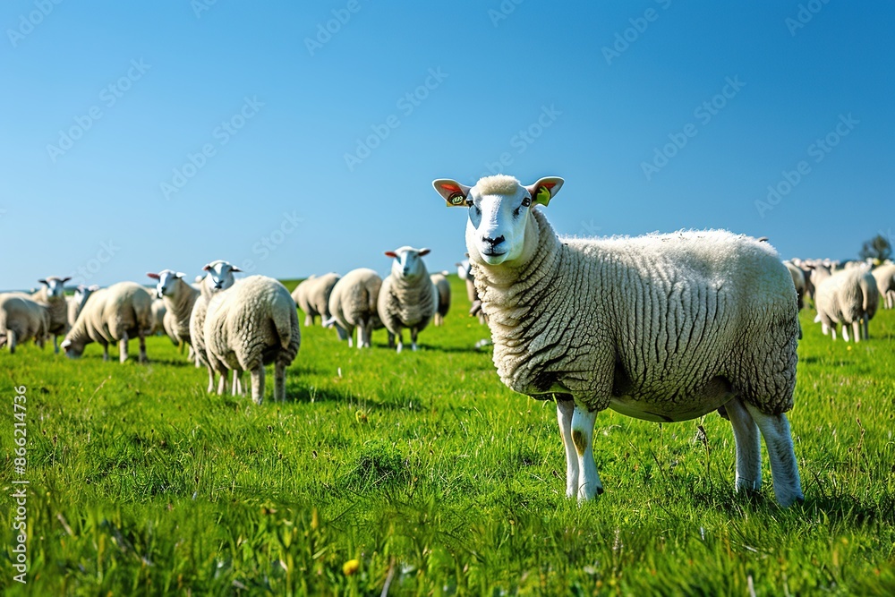 Obraz premium sheep in the field