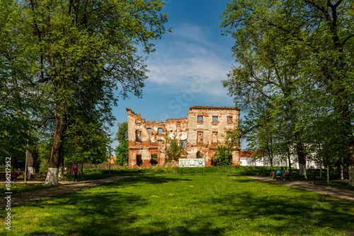 Ruin of the main house in the park-estate Belkino photo