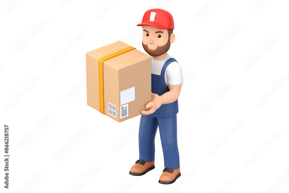 a cartoon character holding a box a cartoon character holding a box