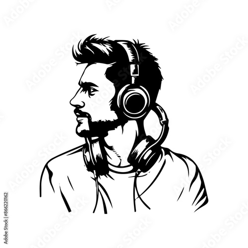 broadcasting man logo