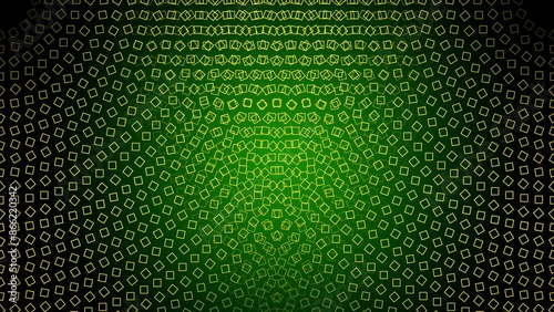 Seamless loop video with rotating squares closing like theater curtains. Abstract motion background with geometric shapes
