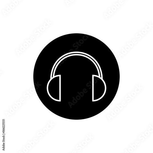 Headphones icon vector. music illustration sign. DJ symbol or logo.