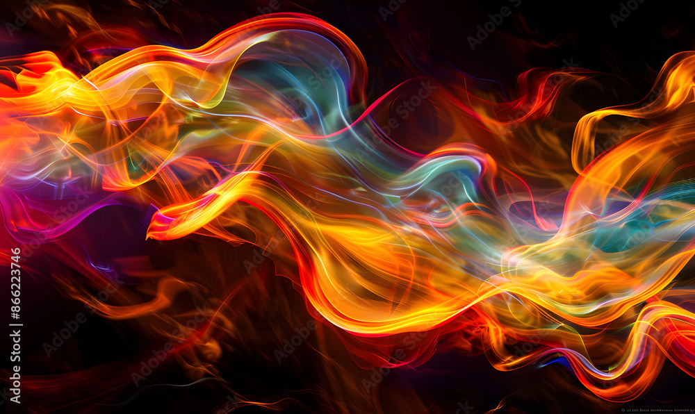 Fototapeta premium fire spark burn on dark background