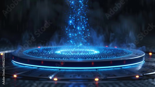 Wallpaper Mural Imaginative Holographic Podium Presentation Template  3D Render Torontodigital.ca