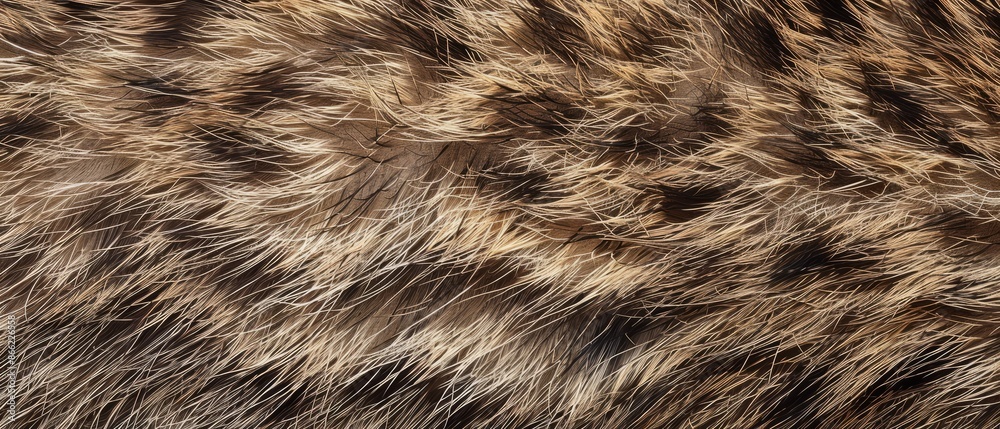 Panoramic close-up, high detail scan of ferret fur material, Generative AI Panoramic close-up, high detail scan of ferret fur material, Generative AI
