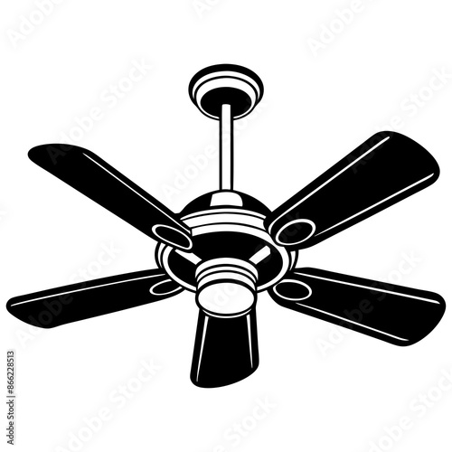Ceiling fan vector illustration 