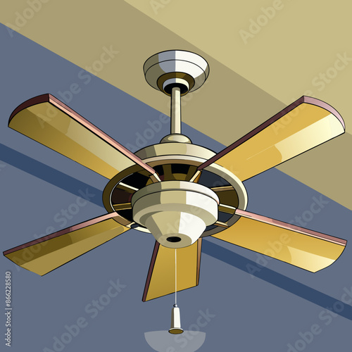 Ceiling fan vector illustration 