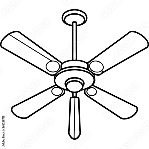 Ceiling fan vector illustration 