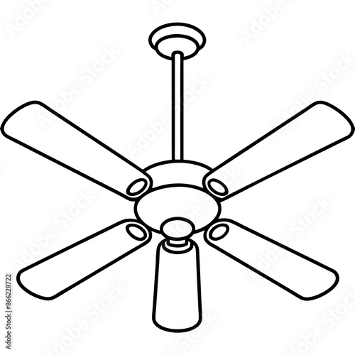 Ceiling fan vector illustration 