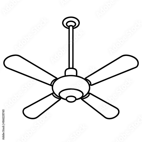 Ceiling fan vector illustration 