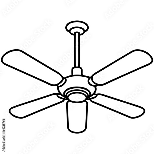 Ceiling fan vector illustration 