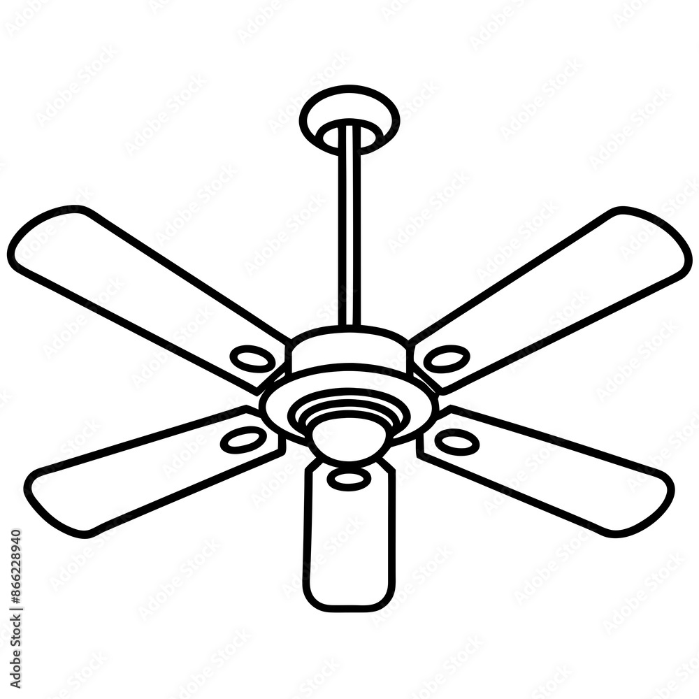 Ceiling fan vector illustration Ceiling fan vector illustration