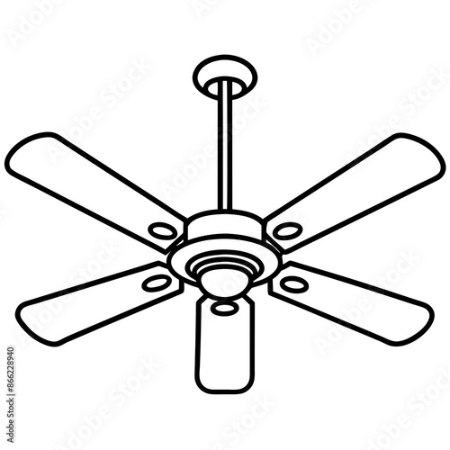 Ceiling fan vector illustration 