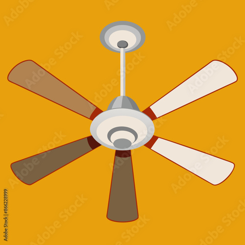 Ceiling fan vector illustration 