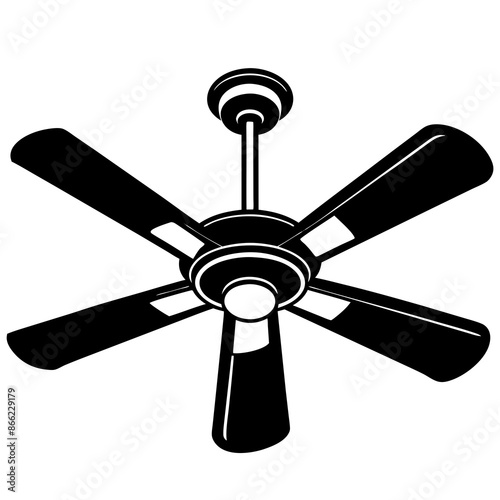 Ceiling fan vector illustration 