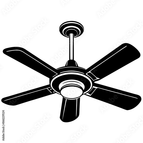 Ceiling fan vector illustration 