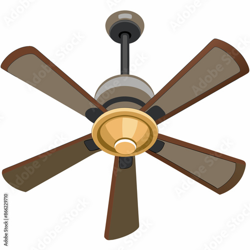 Ceiling fan vector illustration 