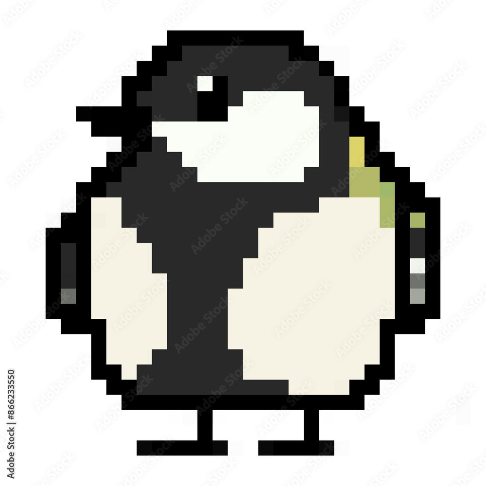 ドット絵, アニマルイラスト, シジュウカラ