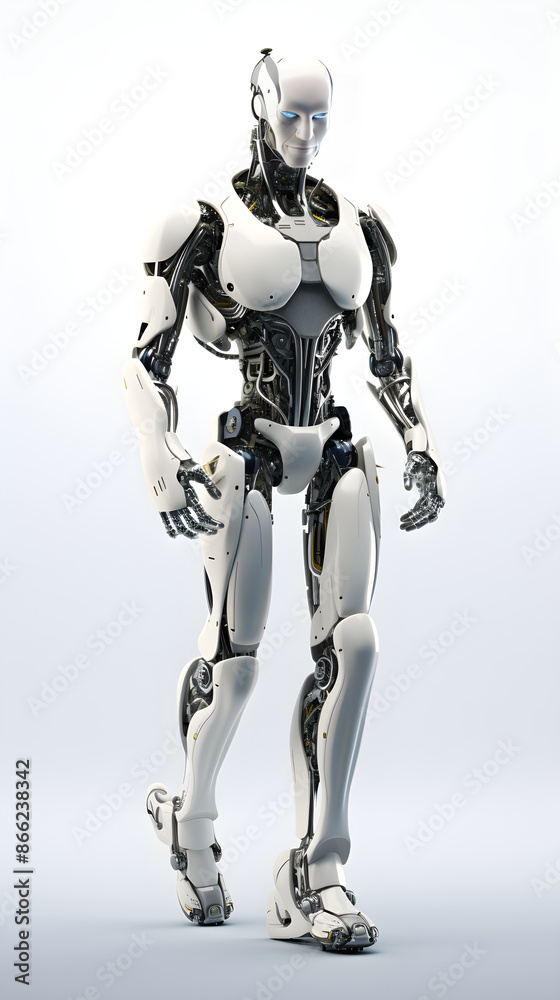 Sleek Android Robot Displaying Advanced Programming and Artificial Intelligence Concepts Sleek Android Robot Displaying Advanced Programming and Artificial Intelligence Concepts