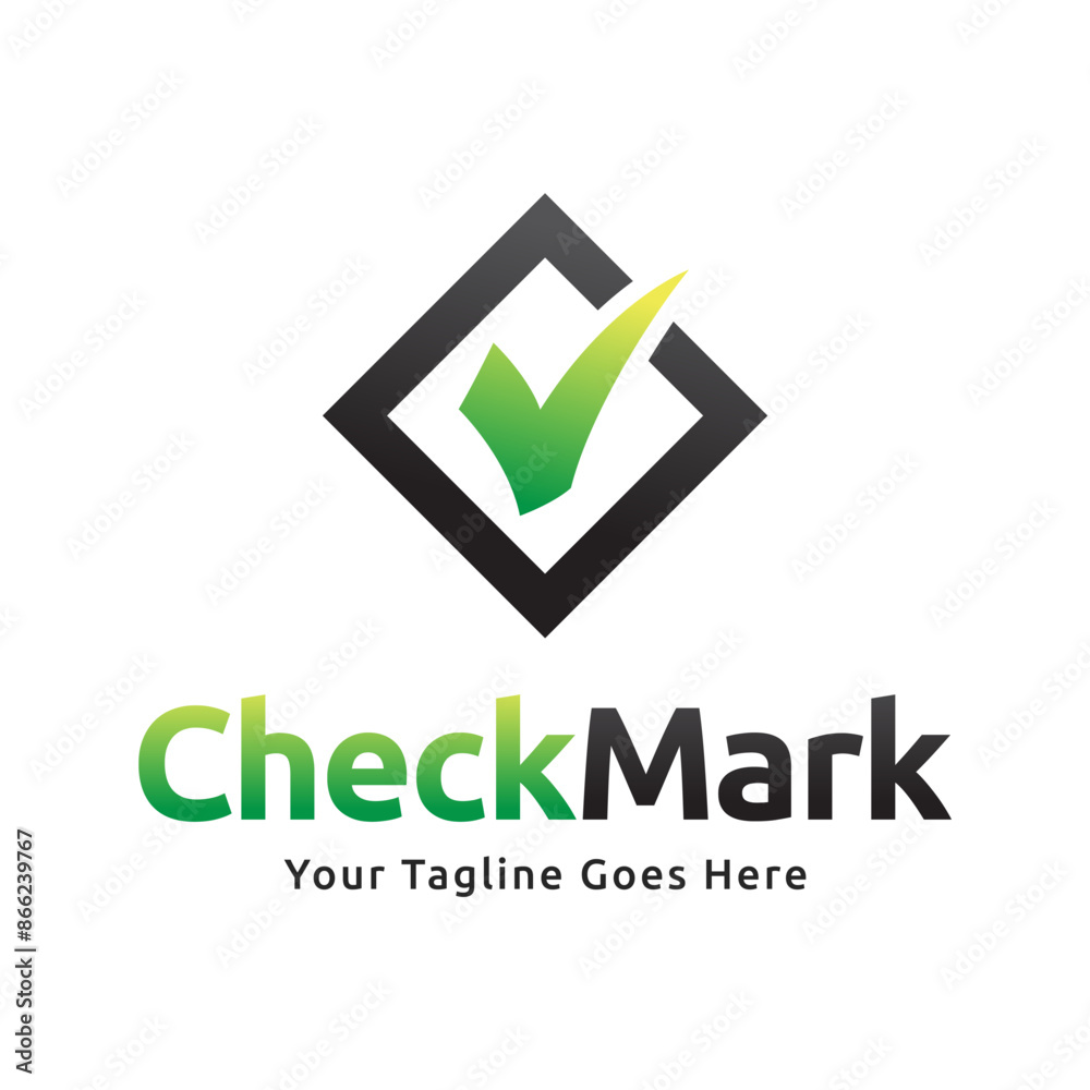 Check mark vector icon logo design illustration