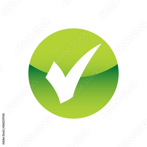 Check mark vector icon logo design illustration