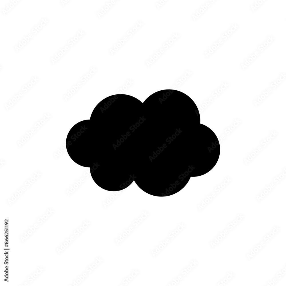 Cloud icon on white background. Cloud icon on white background.