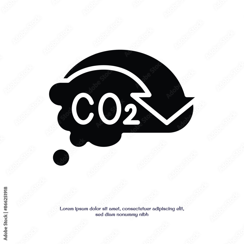 karbon dioxide down thin outline icon vector design good for web and mobile app karbon dioxide down thin outline icon vector design good for web and mobile app