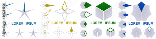 Geometrical logo design collection