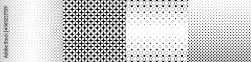 Monochrome geometrical pattern collection