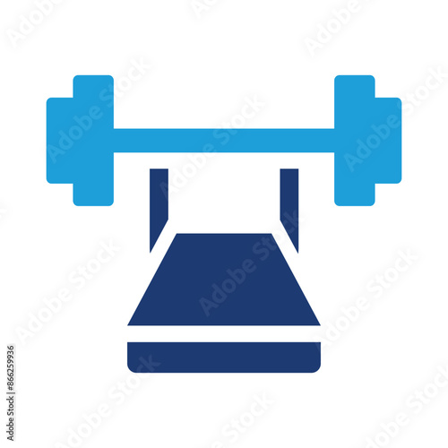 Bench press exercise icon