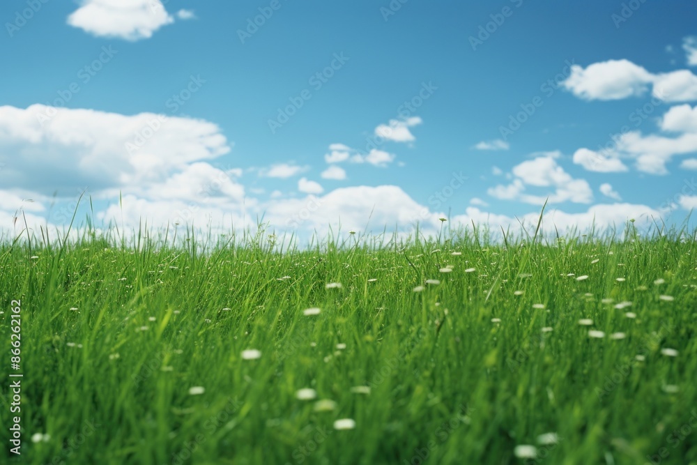 Obraz premium Meadow grass sky grassland.