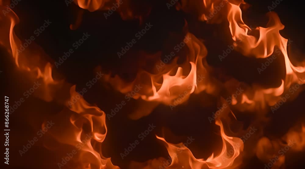Glowing fire particles on a black backdrop, intertwined with smoke Glowing fire particles on a black backdrop, intertwined with smoke