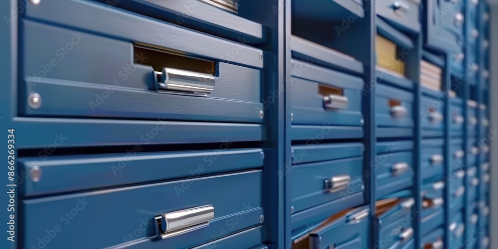 Rows of Blue Drawers Rows of Blue Drawers