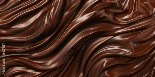 Chocolate background texture brown milk wave liquid cocoa cream swirl choco abstract dark coffee. Texture flow chocolate background.