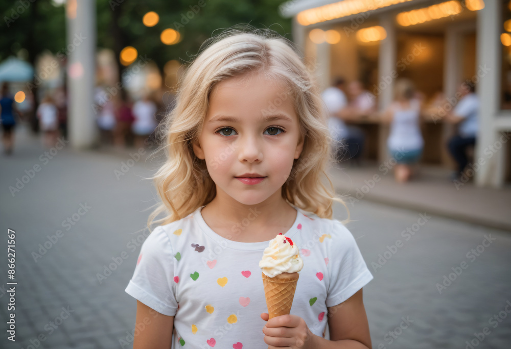 Girl holding ice cream Girl holding ice cream