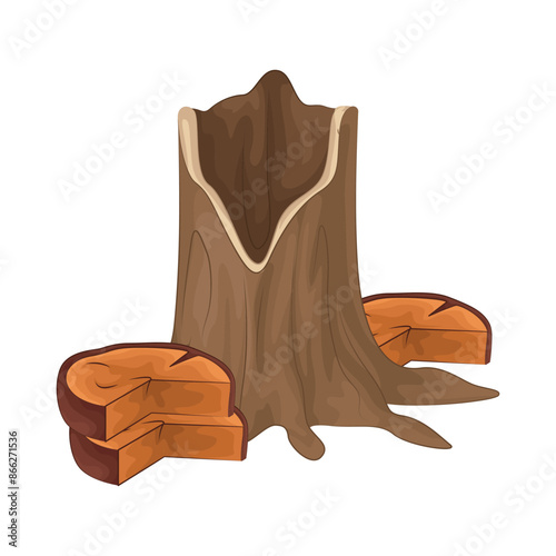 Illustration of wood 