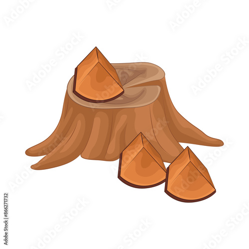Illustration of wood 