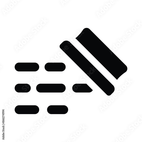 Black board duster icon