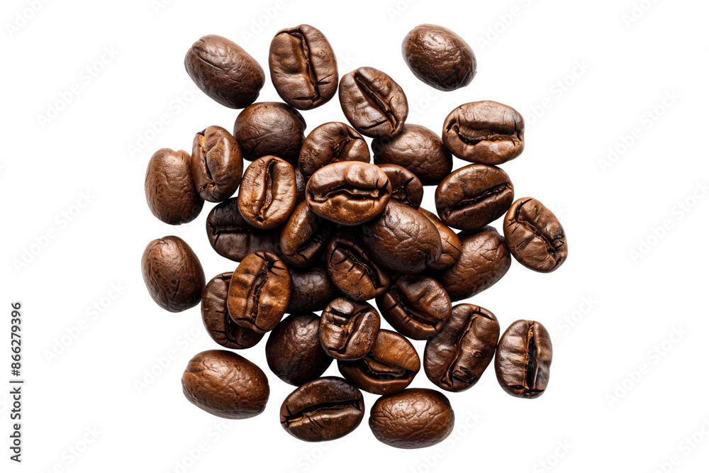 Coffee beans isolated on transparent background Coffee beans isolated on transparent background