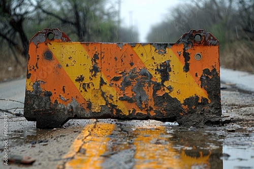 barricade in street safety professional photography
