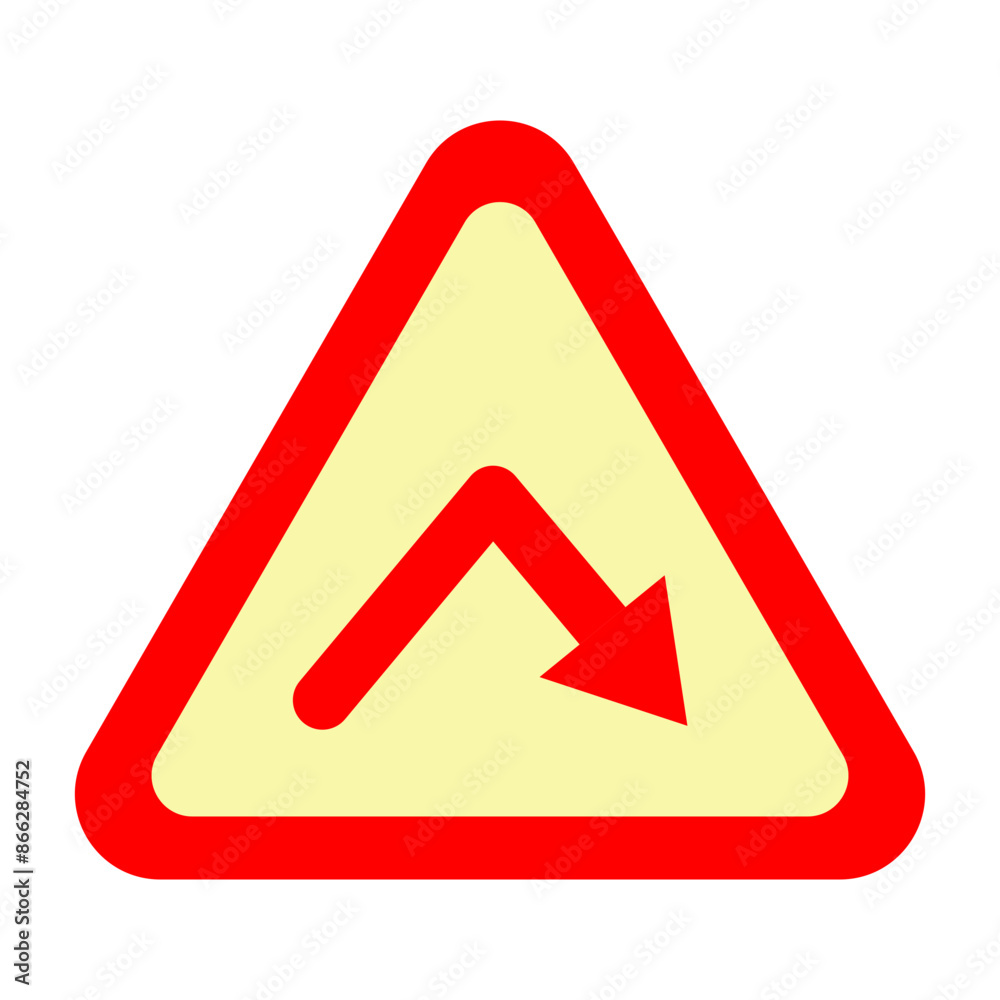 Sharp Bend Vector Flat Icon design Sharp Bend Vector Flat Icon design