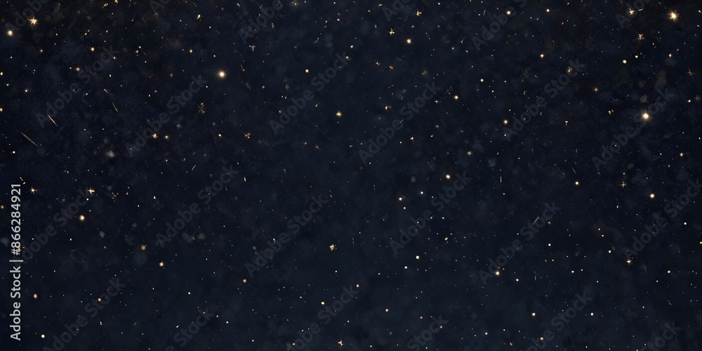 Obraz premium A dark night sky background with scattered glitter or sparkles across the surface, creating a enchanting glow