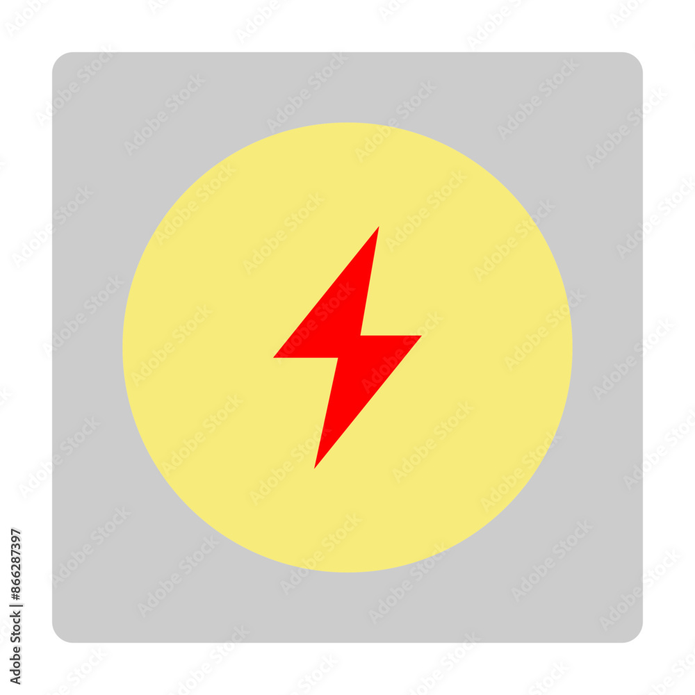 Electricity Vector Flat Icon Design Electricity Vector Flat Icon Design
